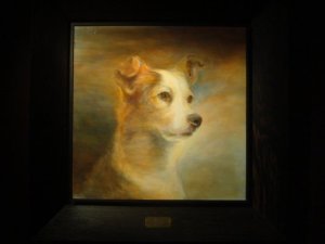 One of the dogs of the Soviet space program, displayed at the Museum of Jurassic Technology in Los Angeles, another inventive museum that makes truth and untruth difficult to determine.