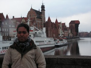 The author during a visit to Gdansk.
