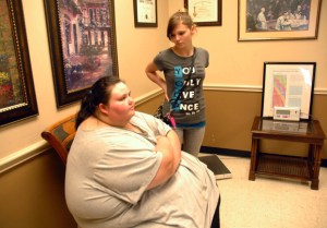 Waiting for surgery, Christina on My 600-Pound Life, the Learning Channel.