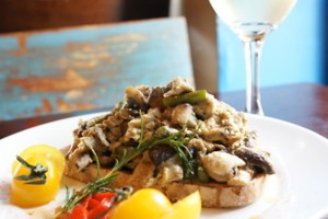 Basque mushrooms on toast.