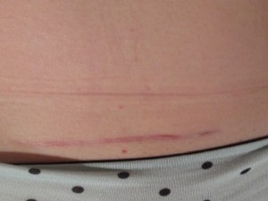 I had to do an extreme close-up to avoid making porno. My stomach thus looks flatter than it really is. 