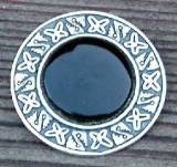 Aztec Obsidian Mirror Pin